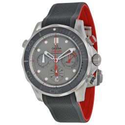 Omega Seamaster Diver 300 Chronograph Automatic Grey Dial Black Rubber Men's Watch 21292445099001