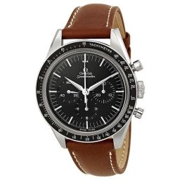 Omega LIMITED 50TH ANNIVERSARY EDITION Speedmaster Moonwatch Black Dial Brown Leather Men's Watch 31132403001001