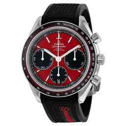 Omega Speedmaster Racing Automatic Chronograph Red Dial Stainless Steel Men's Watch 32632405011001