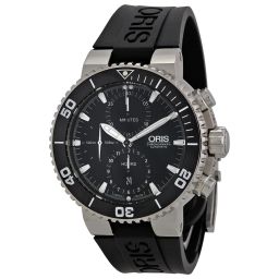 Oris Aquis Automatic Chronograph Black Dial Black Rubber Watch 774-7655-4154RS
