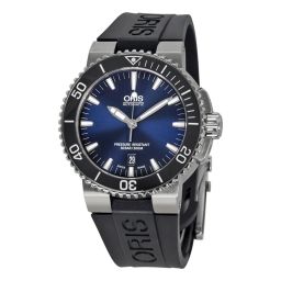 Oris Aquis Date Dark Blue Dial Black Rubber Men's Watch 733-7653-4135RS