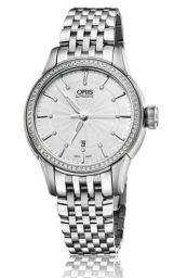 Oris Artelier Date Silver Dial Stainless Steel Ladies Watch 01 561 7687 4951-07 8 14 77