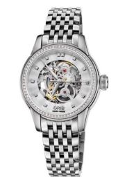 Oris Artelier Silver Skeleton Dial Stainless Steel Ladies Watch 01 560 7687 4919-07 8 14 77
