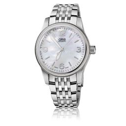 Oris Big Crown Date White Mother of Pearl Dial Automatic Stainless Steel Men's Watch 01 733 7649 4066 07 8 19 76