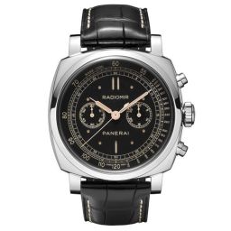 Panerai Radiomir 1940 Chronograph Black Dial Black Strap Men's Watch PAM00520