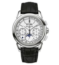 Patek Philippe Grand Complications Silver Dial Chronograph 18K White Gold Men's Watch 5270G-018