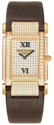 Patek Philippe Twenty-4 18kt Rose Gold Diamond Dial Satin Strap Ladies Watch 4910R
