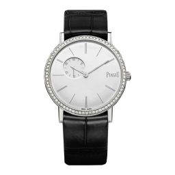 Piaget Altiplano Silver Dial Black Alligator Leather Ladies Watch GOA39106