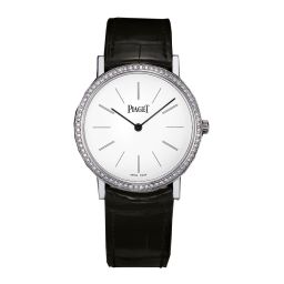 Piaget Altiplano White Dial 18K White Gold Diamond Ladies Watch GOA29165