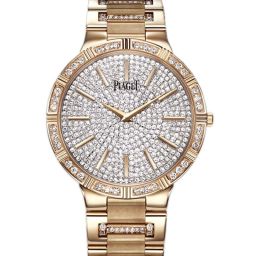 Piaget Dancer Diamond Pave Dial 18K Rose Gold Men's Watch GOA37054