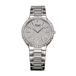 Piaget Dancer Diamond Pave Dial 18K White Gold Men's Watch GOA34054