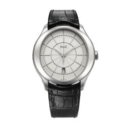 Piaget Gouverneur Silver Dial 18K White Gold Men's Watch GOA38110
