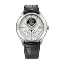 Piaget Gouverneur Silver Guilloche Dial 18K White Gold Men's Watch GOA38114