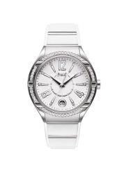 Piaget Polo FortyFive Lady White Dial White Rubber Ladies Watch G0A35014