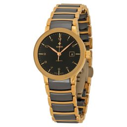 Rado Centrix Automatic Rose Gold-tone and Black Ceramic Ladies Watch R30954152