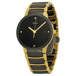 Rado Centrix Black Dial Two Tone Ceramic and Steel Men's Watch R30929172