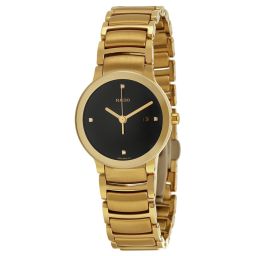Rado Centrix Jubile Black Diamond Dial Gold-Plated Stainless Steel Ladies Watch R30528713