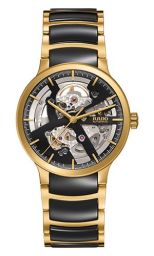 Rado Centrix Skeleton Dial Gold PVD Steel and Ceramic Men's Watch R30180162