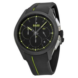 Rado Hyperchrome Chronograph Black Dial Black Rubber Men's Watch R32525179