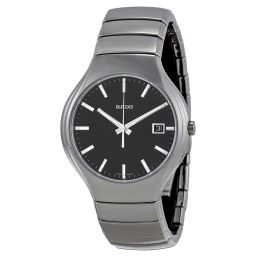 Rado True Black Dial Platinum-tone Ceramic Ladies Watch R27654162