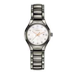 Rado True Quartz MOP Dial Plasma High-tech Ceramic Ladies Watch R27060902