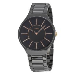 Rado True Thinline Black Ceramic Ladies Watch R27741702