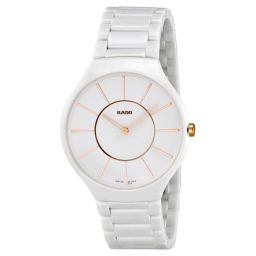 Rado True White Dial Ceramic Ladies Watch R27957102