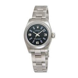 Rolex No Date Black Arabic Index Dial Oyster Bracelet Ladies Watch 176200BKASO