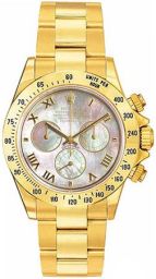 Rolex Cosmograph Daytona Mother of Pearl Roman Dial 18k Yellow Gold Oyster Bracelet Men's Watch 116528MRO