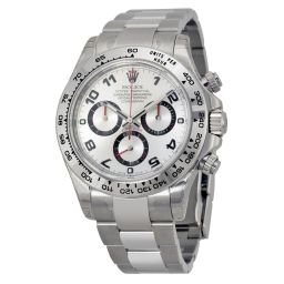 Rolex Cosmograph Daytona Silver Arabic Dial Oyster Bracelet 18k White Gold Men's Watch 116509SAO