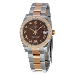 Rolex Datejust Lady 31 Chocolate Dial Steel and 18K Rose Gold Ladies Watch 178341BRRO