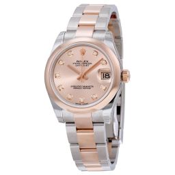 Rolex Datejust Pink Dial Automatic Stainless Steel and 18kt Rose Gold Ladies Watch 178241PDO