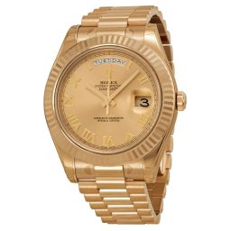 Rolex Day-Date II Champagne Dial Automatic 18kt Rose Gold President Men's Watch 218235CRP