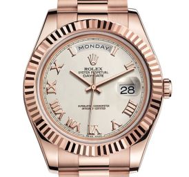 Rolex Day-Date II Ivory-Colored Dial 18K Everose Gold Men's Watch 218235IVRP