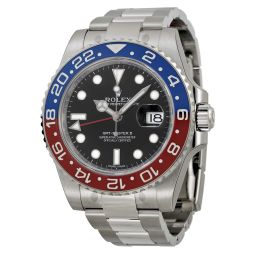 Rolex GMT Master II Black Dial 18kt White Gold Men's Watch 116719BKSO