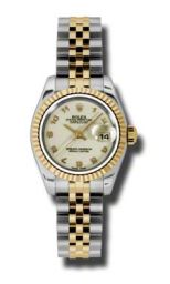Rolex Datejust Ivory Jubilee Dial Steel and Yellow Gold Ladies Watch 179173IJAJ