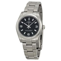 Rolex No Date Black Index Dial Domed Bezel Oyster Bracelet Unisex Watch 177200BKSO