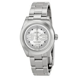 Rolex No Date Silver Dial Oversized Markers Domed Bezel Unisex Watch 177200S369O