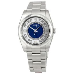 Rolex Oyster Perpetual 36 mm Silver and Blue Dial Stainless Steel Automatic Men's Watch 116000SABLSAO