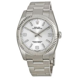 Rolex Oyster Perpetual 36 mm Silver Dial Stainless Steel Automatic Men's Watch 116034SASO