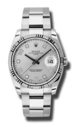 Rolex Oyster Perpetual Date Silver Dial Automatic Men's Watch 115234SDO