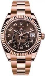 Rolex Sky Dweller Chocolate Dial 18K Rose Gold Automatic Men's Watch 326935CHAO