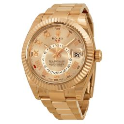 Rolex Sky Dweller Sundust Dial 18kt Everose Gold Men's Watch 326935