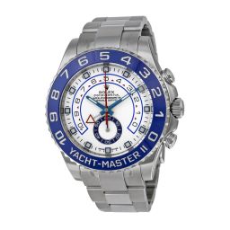Rolex Yacht Master II White Dial Blue Bezel Stainless Steel Automatic Men's Watch 116680WAO