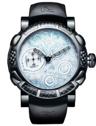 Romain Jerome Moon Dust-DNA White Dial Rubber Men's Watch RJ.MW.FB.BBBB.00
