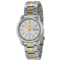 Seiko 5 Automatic Silver Dial Two-tone Men's Watch SNKL95