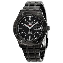Seiko 5 Black Dial Black PVD Men's Watch SRP299