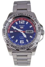 Seiko 5 Sports Blue Dial Stainless Steel Automatic Men's Watch SRP681