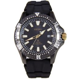 Seiko Black Dial Solar Quartz Men's Watch SNE373