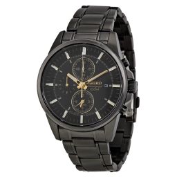 Seiko Chronograph Black Dial Men's Watch SNAF07